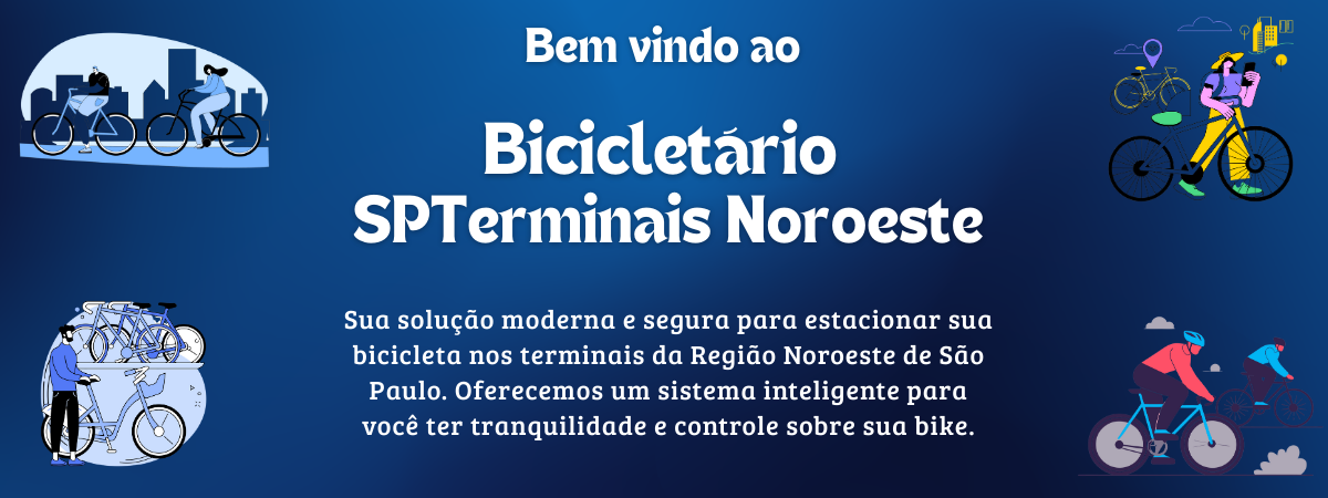 Banner de boas-vindas do Bicicletário